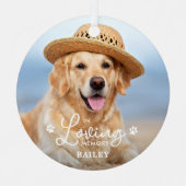 愛の記憶でペットカスタムメモリアルドッグ2写真 メタルオーナメント (正面)