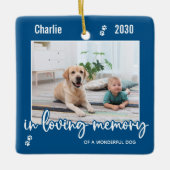 愛の記憶でペット記念二犬写真記念 セラミックオーナメント (正面)