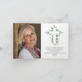 愛の記憶で折り畳まれた記念祈りの言葉カード ノートカード (内部)