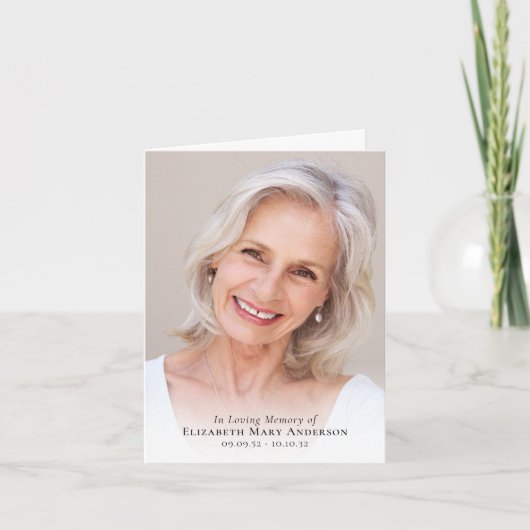 愛の記憶で折り畳まれた記念祈りの言葉カード ノートカード (正面)