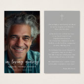 愛の記憶で色あせた写真葬儀祈りの言葉カード (正面&裏面)