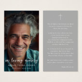 愛の記憶で色あせた写真葬儀祈りの言葉カード (正面&裏面)