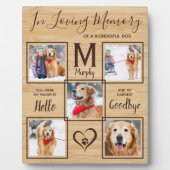 愛の記憶で5フォトコラージュ犬メモリアル フォトプラーク (正面)