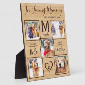 愛の記憶で5フォトコラージュ犬メモリアル フォトプラーク (側面)