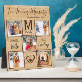 愛の記憶で5フォトコラージュ犬メモリアル フォトプラーク (側面)