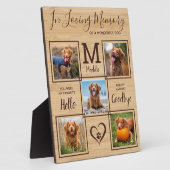 愛の記憶で5フォトコラージュPetメモリアル フォトプラーク (側面)