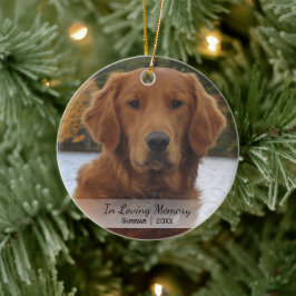 愛の記憶に写った犬の写真 – 年のクリスマス セラミックオーナメント