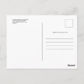 愛の記憶に捧ぐ シンプル モダン フォト ポストカード (裏面)