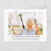 愛の記憶に捧ぐ シンプル モダン フォト ポストカード (正面)