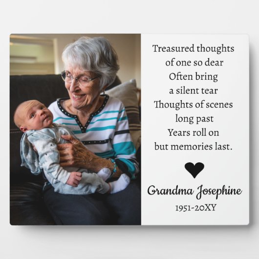 愛の記憶に捧ぐ - 写真付きメモリアル フォトプラーク (正面)