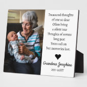 愛の記憶に捧ぐ - 写真付きメモリアル フォトプラーク (側面)