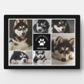 愛の記憶に残るペットの手摺り黒い写真コラージュ フォトプラーク