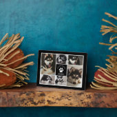 愛の記憶に残るペットの手摺り黒い写真コラージュ フォトプラーク (側面)