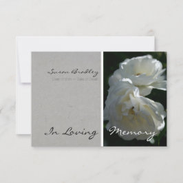 愛の記憶に残る野生の白いバラ 招待状