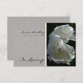 愛の記憶に残る野生の白いバラ 招待状 (正面/裏面)