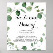 愛の記憶に　ユーカリのカリグラフィー看板 ポスター (正面)