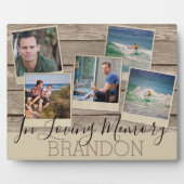 愛の記憶に | 5枚の写真 | 追悼プレート フォトプラーク (正面)