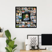 愛の記憶のメモリアル41フォトコラージブラック ポスター (ホームオフィス)