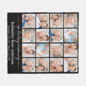 愛の記憶の中でカスタムの16フォトコラージュ記念 フリースブランケット (正面(横))