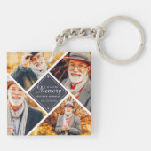 愛の記憶の中でモダンの数々の写真テンプレート キーホルダー (裏面)