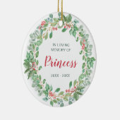 愛の記憶の中でリース写真ペット記念碑 セラミックオーナメント (右)