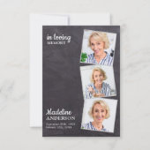 愛の記憶の中で3写真追悼式悔やみや弔慰 サンキューカード (正面)