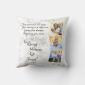 愛の記憶の中パーソナライズされたで3写真記念 クッション (裏面)