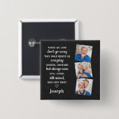 愛の記憶の中パーソナライズされたで3写真記念 缶バッジ (正面&裏面)