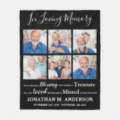 愛の記憶の中パーソナライズされたで6写真記念 フリースブランケット (正面)