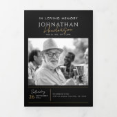 愛の記憶の中モダン14写真記念エレガント碑 三つ折りプログラム (カバー)