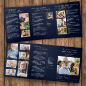 愛の記憶の中モダン14写真記念エレガント碑 三つ折りプログラム