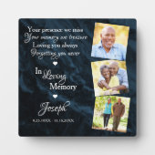 愛の記憶の中3パーソナライズされた写真メモリアル フォトプラーク (正面)