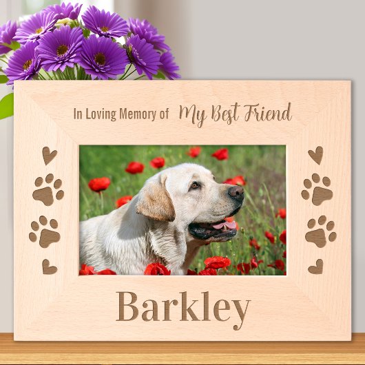愛の記憶の中 – 犬最高の友PETメモリアル レーザー彫刻フレーム