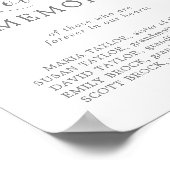 愛の記憶の桜記念プレート ポスター (角)