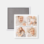 愛の記憶の記念4枚モダンのエレガント写真 マグネット (正面/裏面)