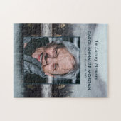 愛の記憶の霧の森の湖の写真 ジグソーパズル (横)