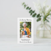 愛の記憶カスタム写真葬儀記念カード 名刺 (スタンド正面)