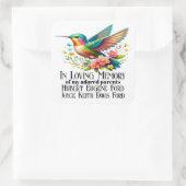 愛の記憶ステッカー スクエアシール (バッグ)