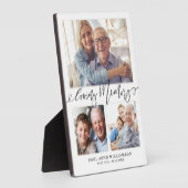 愛の記憶3枚の写真コラージュ追悼記念品 フォトプラーク (側面)