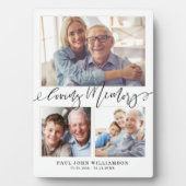 愛の記憶3枚写真コラージュ追悼品 フォトプラーク (正面)