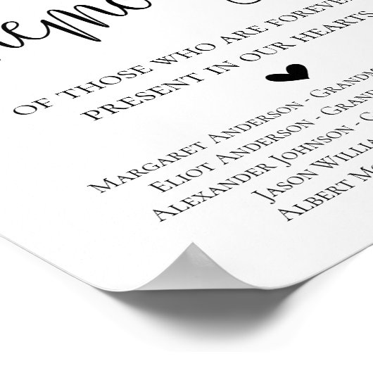 愛の記憶 ウェディングサイン ポスター (角)