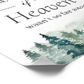 愛の記憶 ウェディングサイン 冬の松の木 ポスター (角)