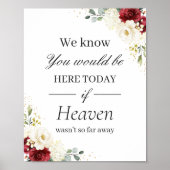 愛の記憶 ウェディングサイン 赤と白の花 ポスター (正面)