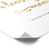 愛の記憶 ゴールド 8x10 ウェディングサイン ポスター (角)