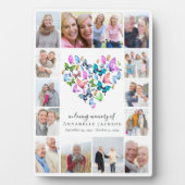 愛の記憶 バタフライ ハート フォト コラージュ フォトプラーク (正面)