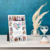 愛の記憶 バタフライ ハート フォト コラージュ フォトプラーク (側面)