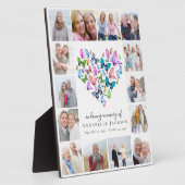 愛の記憶 バタフライ ハート フォト コラージュ フォトプラーク (側面)