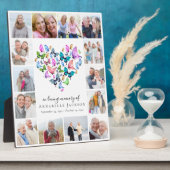 愛の記憶 バタフライ ハート フォト コラージュ フォトプラーク (側面)