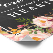 愛の記憶 フラワーチョークボード ウェディングサイン ポスター (角)