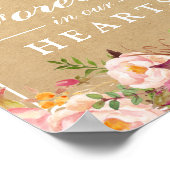 愛の記憶 フローラル クラフト ウェディング サイン (角)